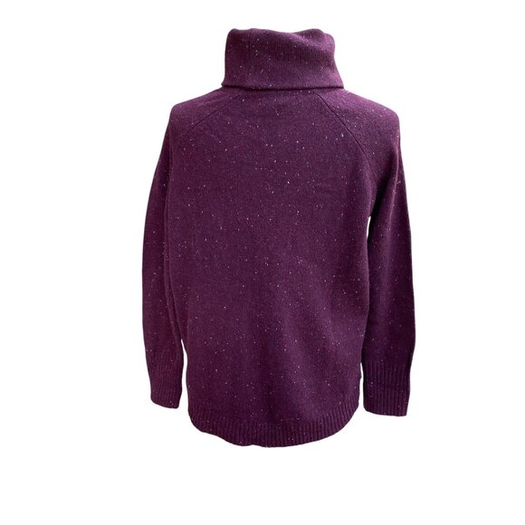 NWT C&C California Wool Turtleneck Sweater Sz L Burgundy Speckled Ski Cabincore - Picture 6 of 12
